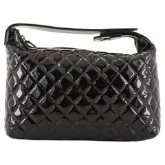 Chanel CC Zip Hobo Quilted Patent Small