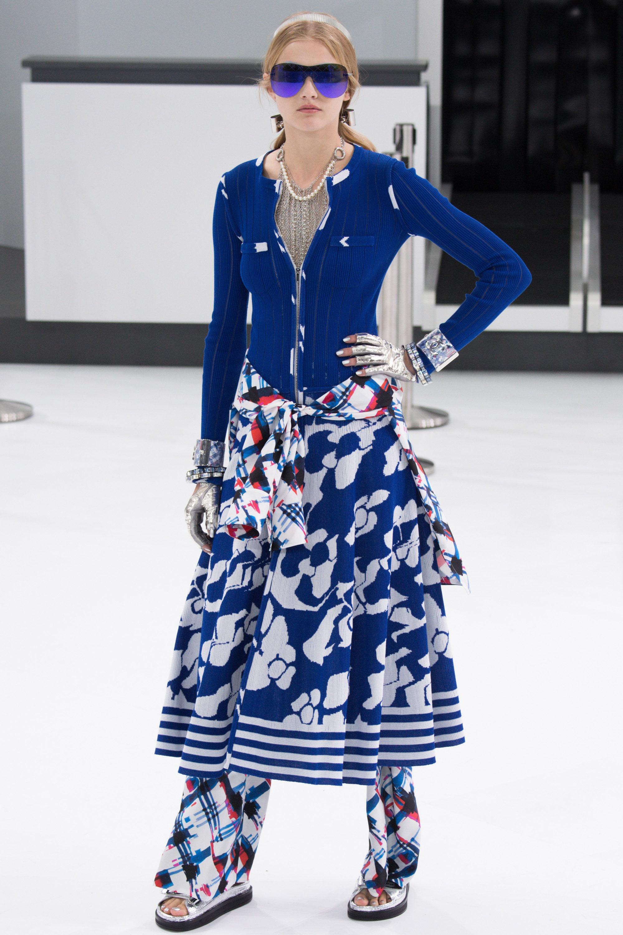 Chanel Celebrities Stil Maxi-Laufstegkleid für Damen oder Herren