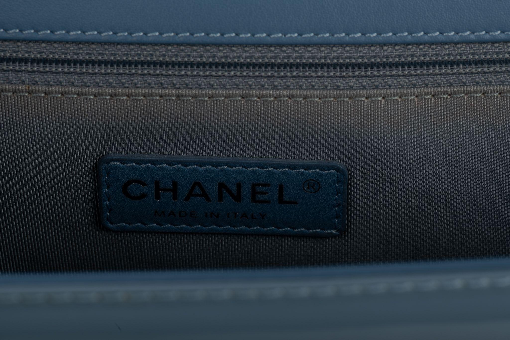 Chanel Celeste Patent Jumbo Boy Bag For Sale 8