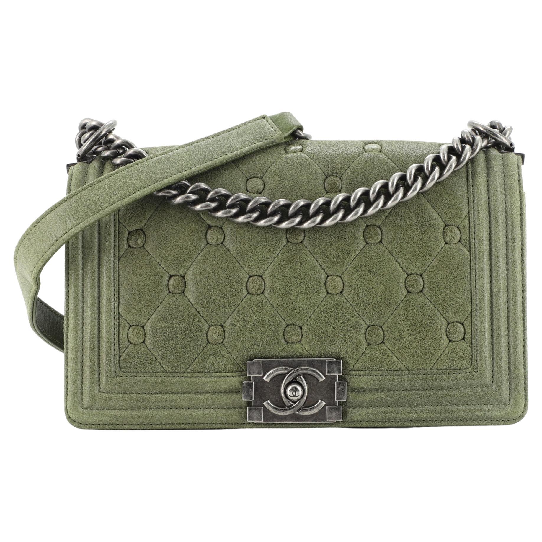 Chanel Celtic Boy Flap Bag Chesterfield Padding Goatskin Medium