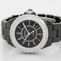 Chanel ceramic Diamond J12 Automatic Wristwatch Ref H0969