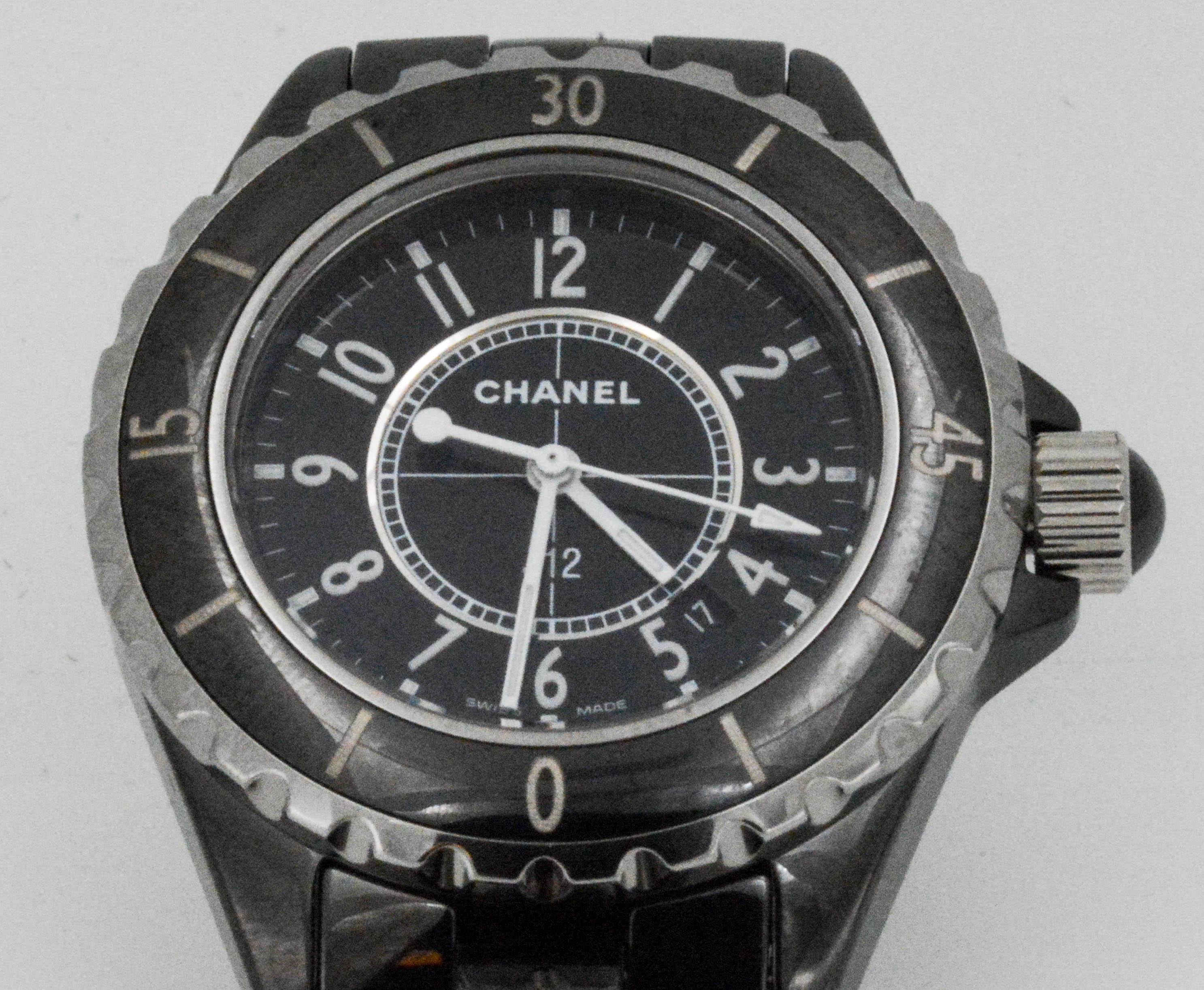 Chanel Ceramic J12 Black Dial Quartz Wristwatch 2