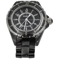 Used Chanel Ceramic J12 Black Dial Quartz Wristwatch