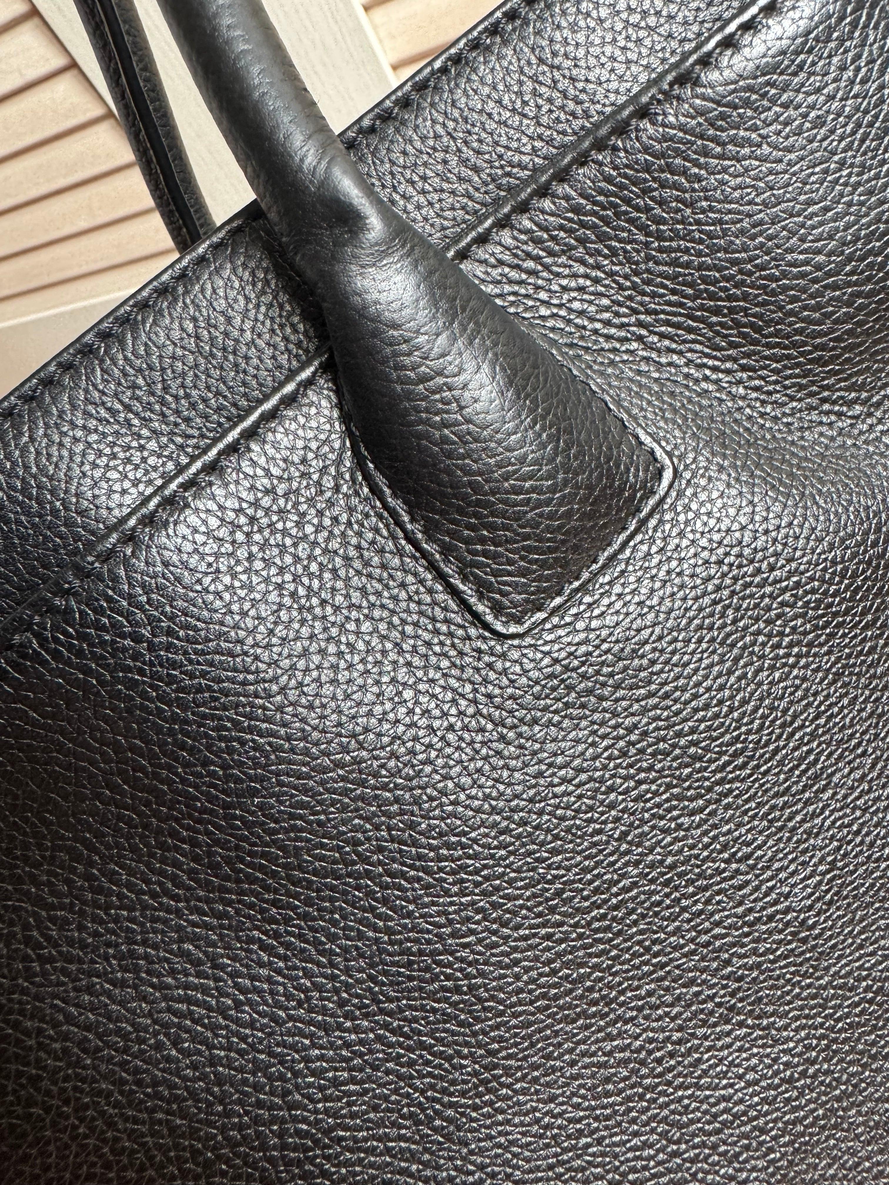 Chanel Cerf Executive Black Caviar Leather Handbag Gold Hardware 11
