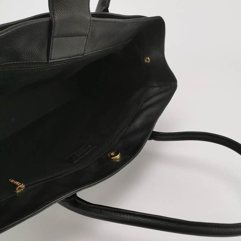 Chanel Cerf Executive Black Caviar Leather Handbag Gold Hardware 5
