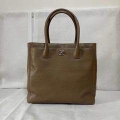Chanel Cerf Executive Tall Brown Leather Handbag 30cm