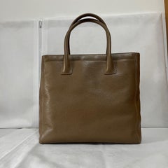Chanel Cerf Executive Große braune Lederhandtasche 30cm