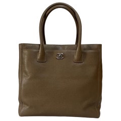 Chanel Cerf Executive Tall Brown Leather Handbag 30cm