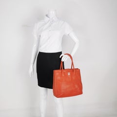 Chanel Cerf Executive Tall Red Leather Handbag 30cm