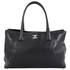 Authentic Chanel Neo Executive Tote Bag in Black Calfskin, Women's