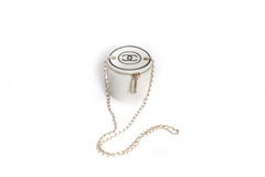 Chanel Chain and Charm Vanity Case White New