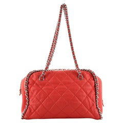 Chanel Chain Around Bowling Bag Quilted Calfskin Medium