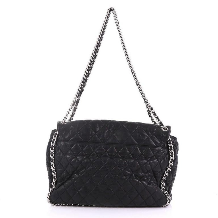 Chanel Chain Around Flap Bag Quilted Leather Maxi at 1stDibs