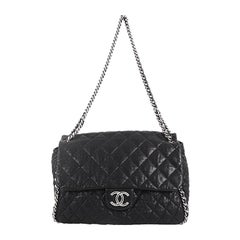 Chanel Chain Around Flap Bag Quilted Leather Maxi