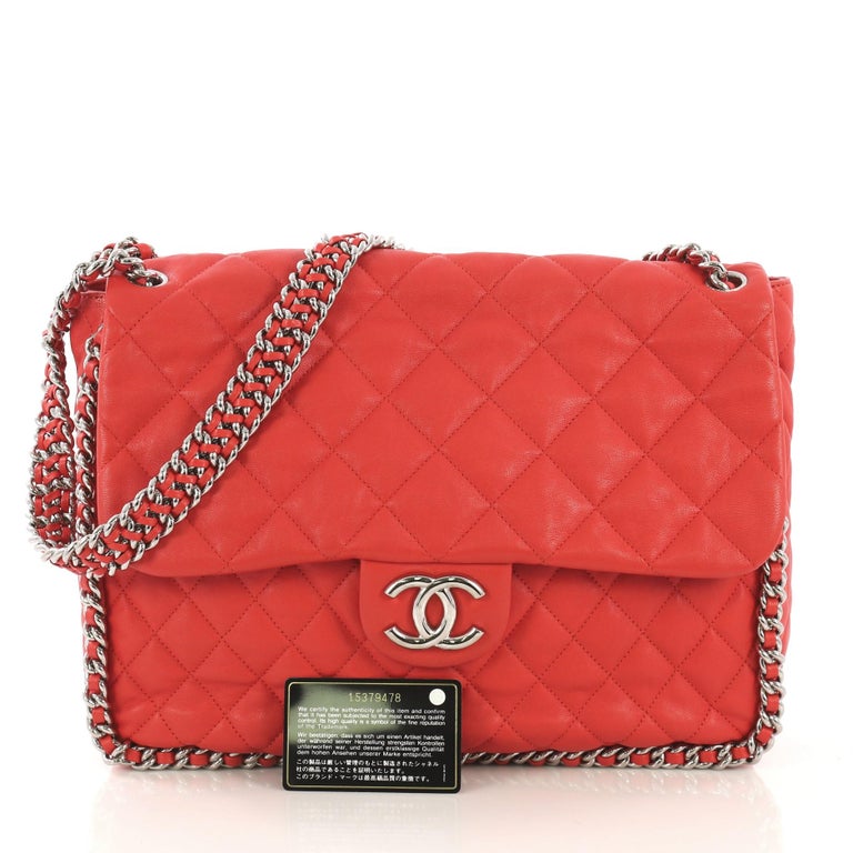 Chanel Chain Around Flap Bag Quilted Leather Maxi at 1stDibs