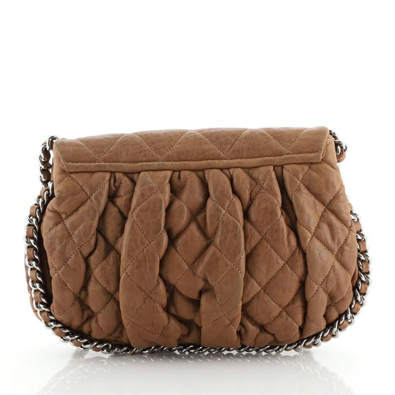 Chanel Chain Around Flap Bag Quilted Leather Medium In Good Condition In NY, NY