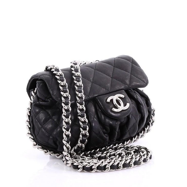 Chanel Chain Around Flap Bag Quilted Leather Small at 1stdibs