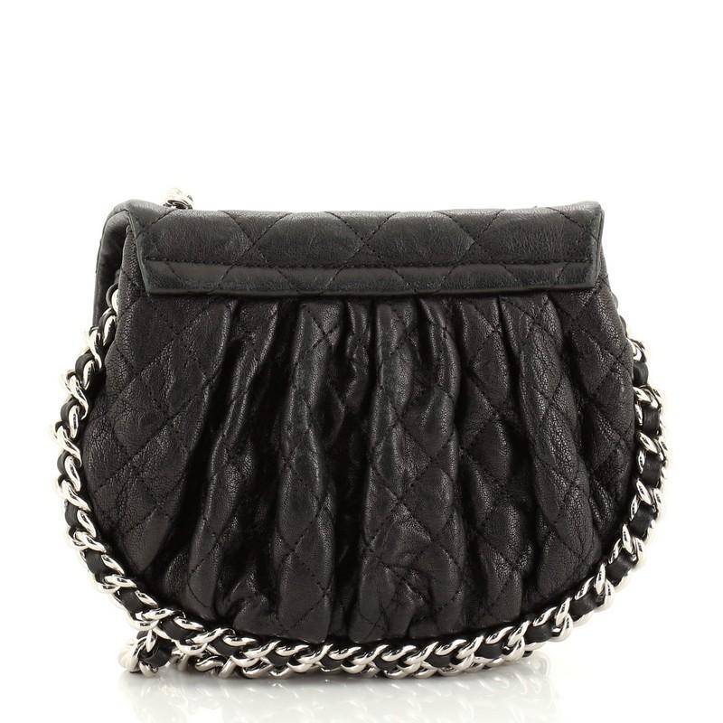 Chanel Chain Around Flap Bag Quilted Leather Small In Good Condition In NY, NY
