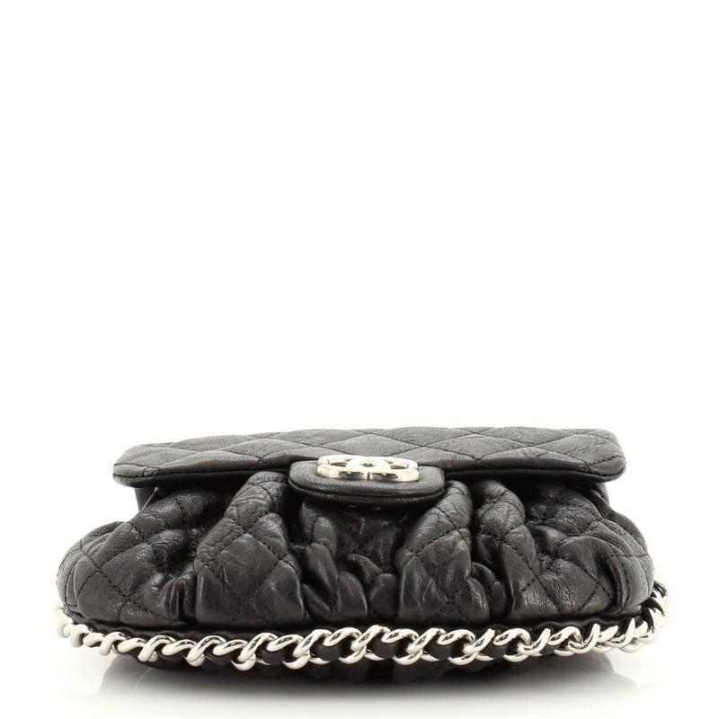 Women's or Men's Chanel Chain Around Flap Bag Quilted Leather Small