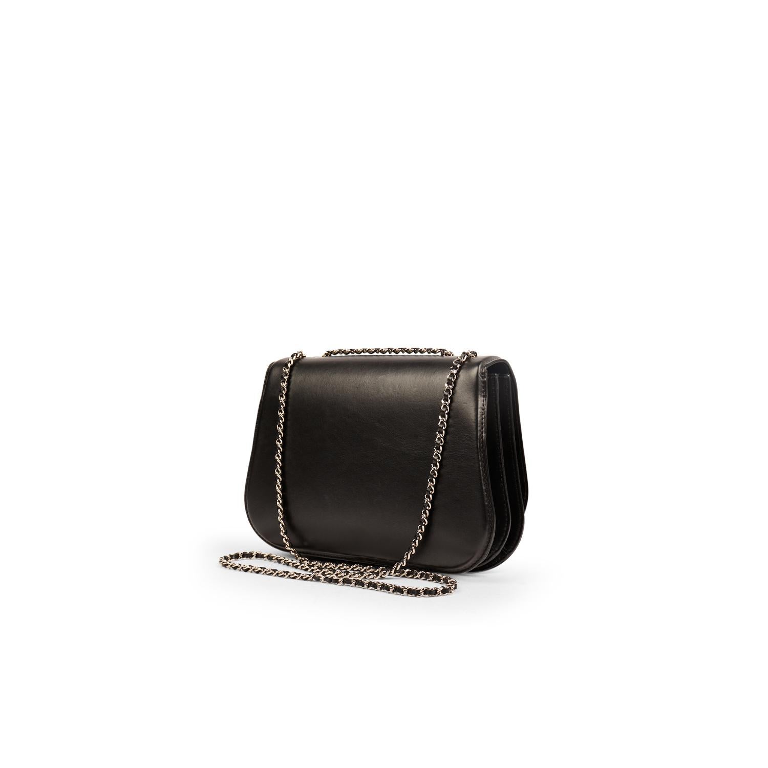 Women's Chanel Chain Around Medium Crossbody Black Flap Bag