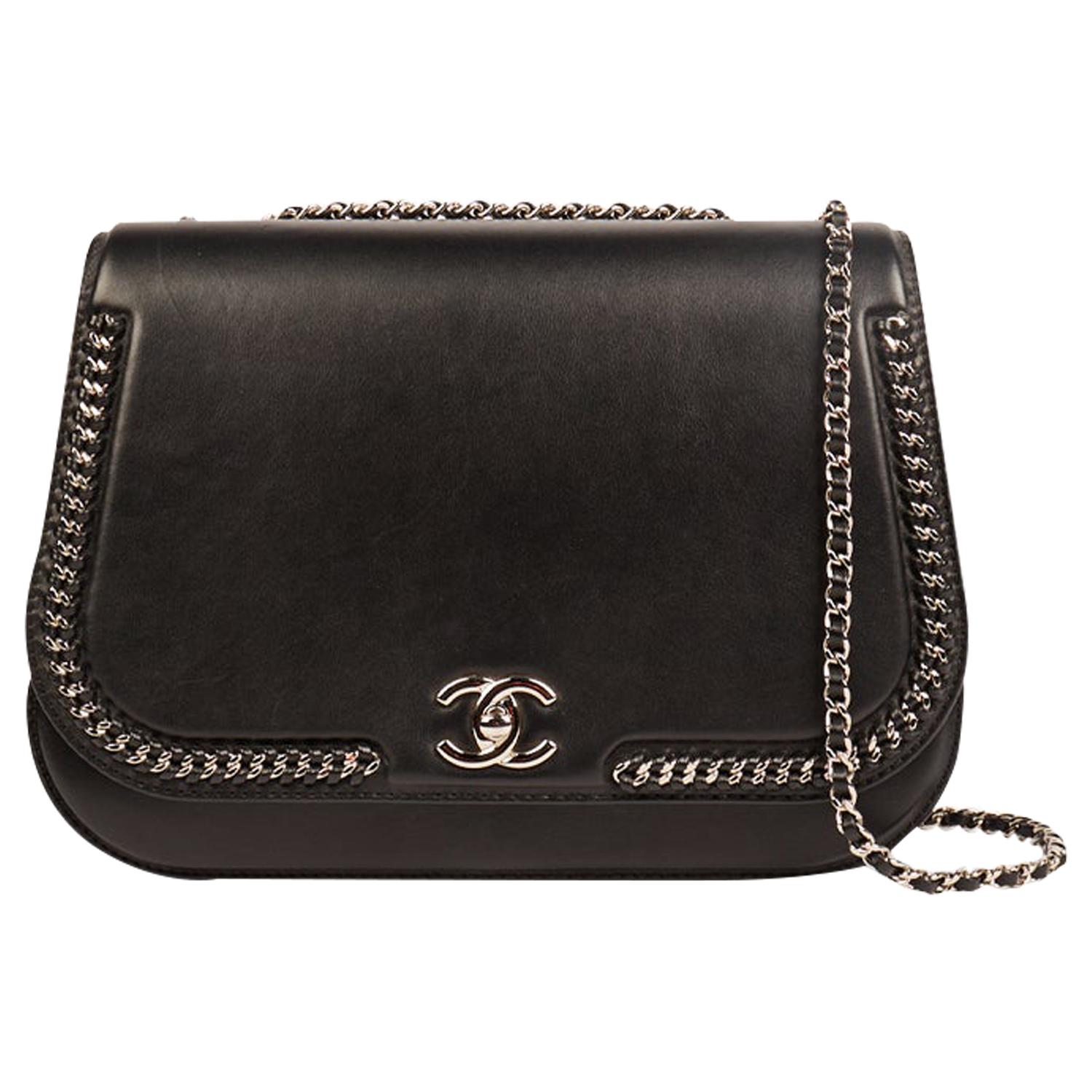 Chanel Chain Around Medium Crossbody Black Flap Bag