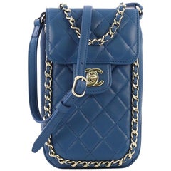 Chanel Chain Around Phone Holder Crossbody Bag Quilted Lambskin