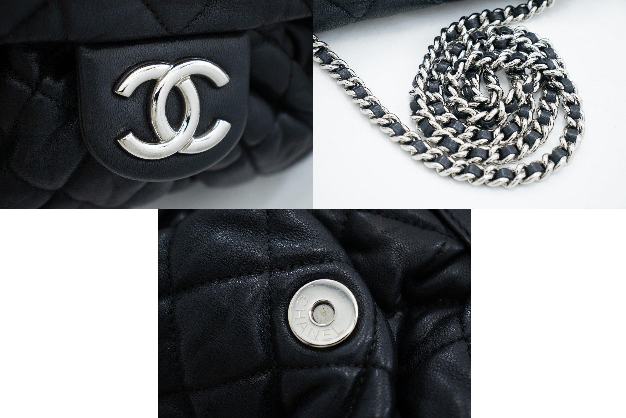 CHANEL Chain Around Shoulder Crossbody Bag Black Calfskin Leather For Sale 3