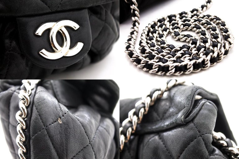 CHANEL Chain Around Shoulder Crossbody Bag Black Calfskin Leather For Sale  at 1stDibs  chanel chain around bag, chanel chain around messenger bag, chanel  chain around crossbody bag