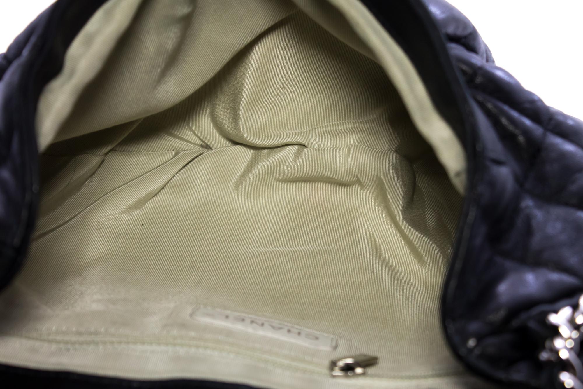 CHANEL Chain Around Shoulder Crossbody Bag Black Calfskin Leather 2