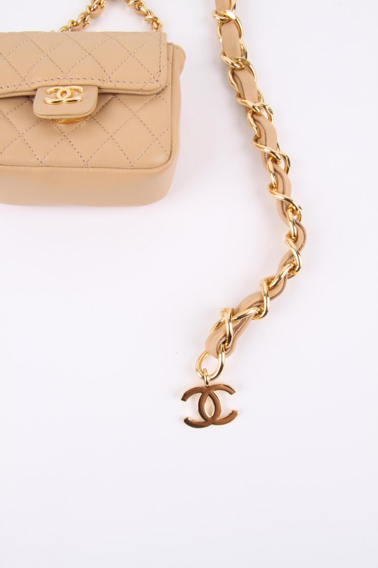 Chanel Chain Belt Bag beige at 1stDibs