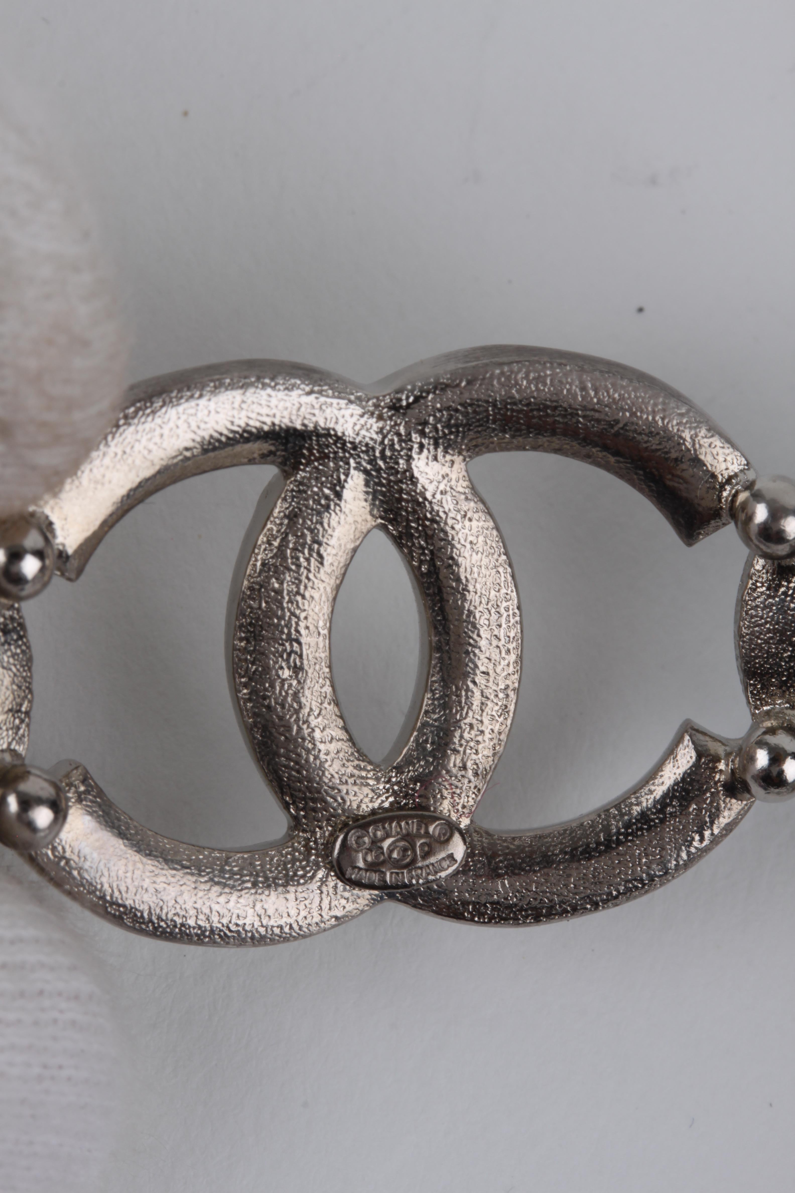 Chanel Chain Belt Beads - silver/purple/grey In Excellent Condition For Sale In Baarn, NL