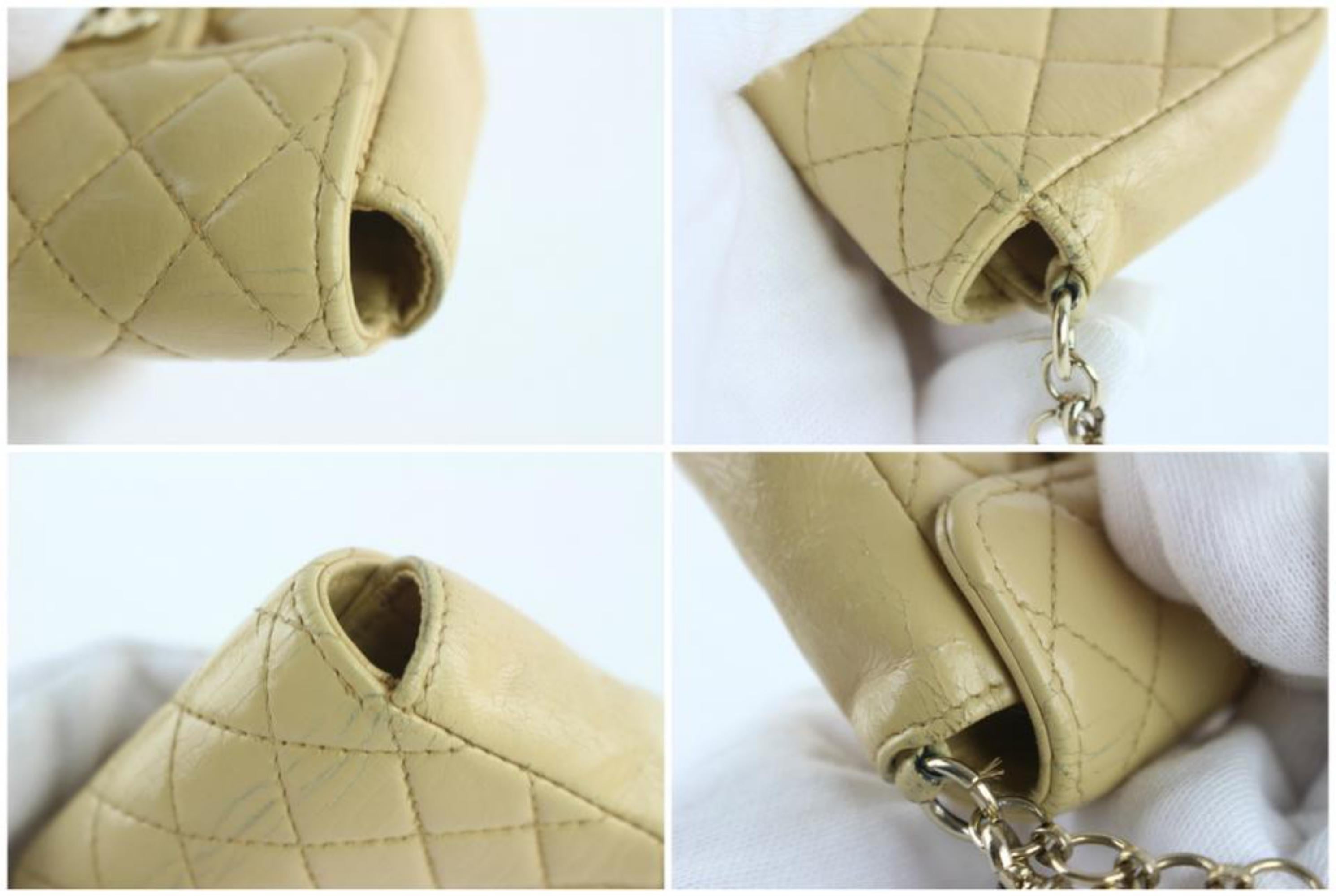 Chanel Chain Belt Fanny Pack Waist Pouch 227070 Beige Leather Cross Body Bag For Sale 6