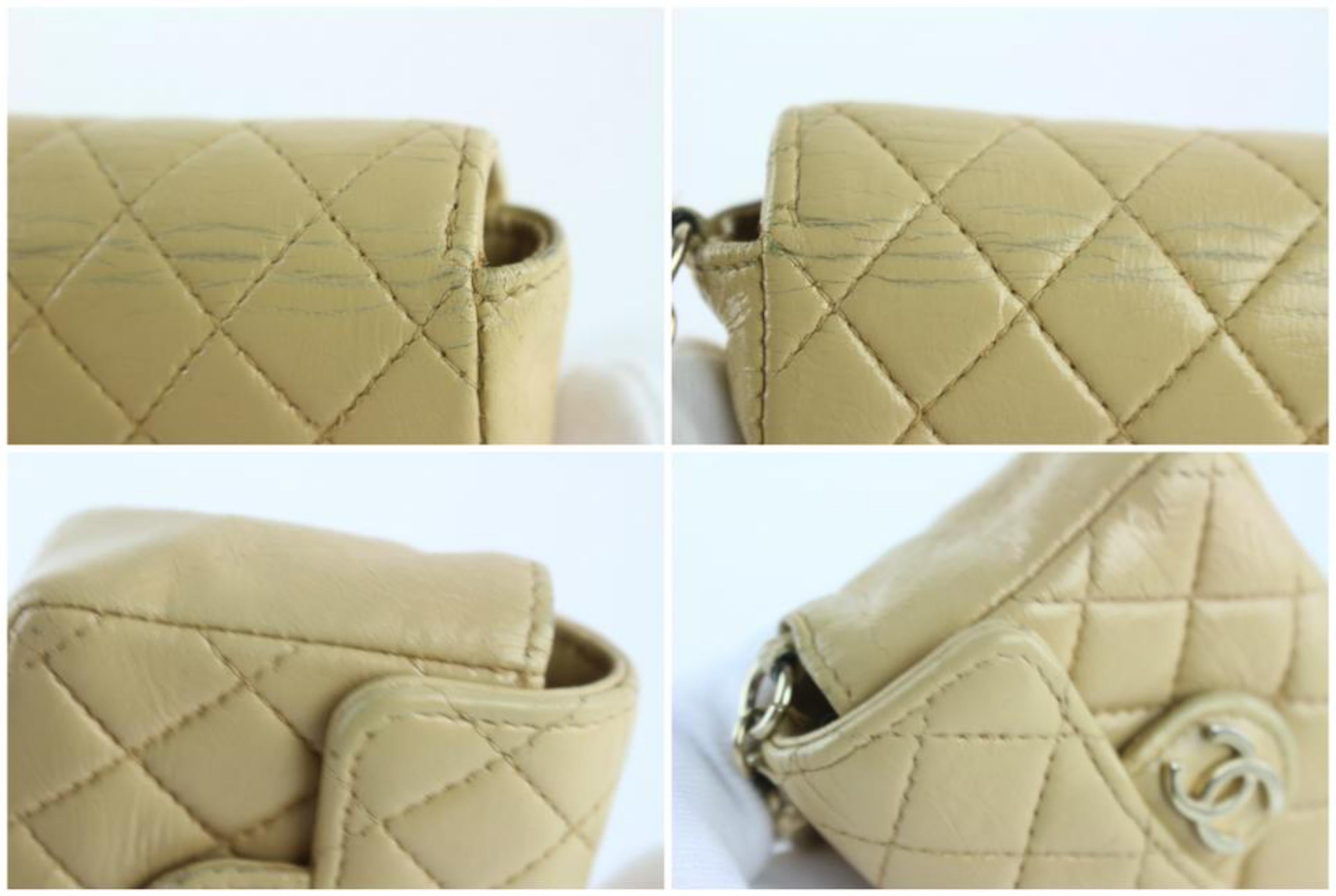 Chanel Chain Belt Fanny Pack Waist Pouch 227070 Beige Leather Cross Body Bag For Sale 8