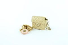 Chanel Chain Belt Fanny Pack Waist Pouch 227070 Beige Leather Cross Body Bag