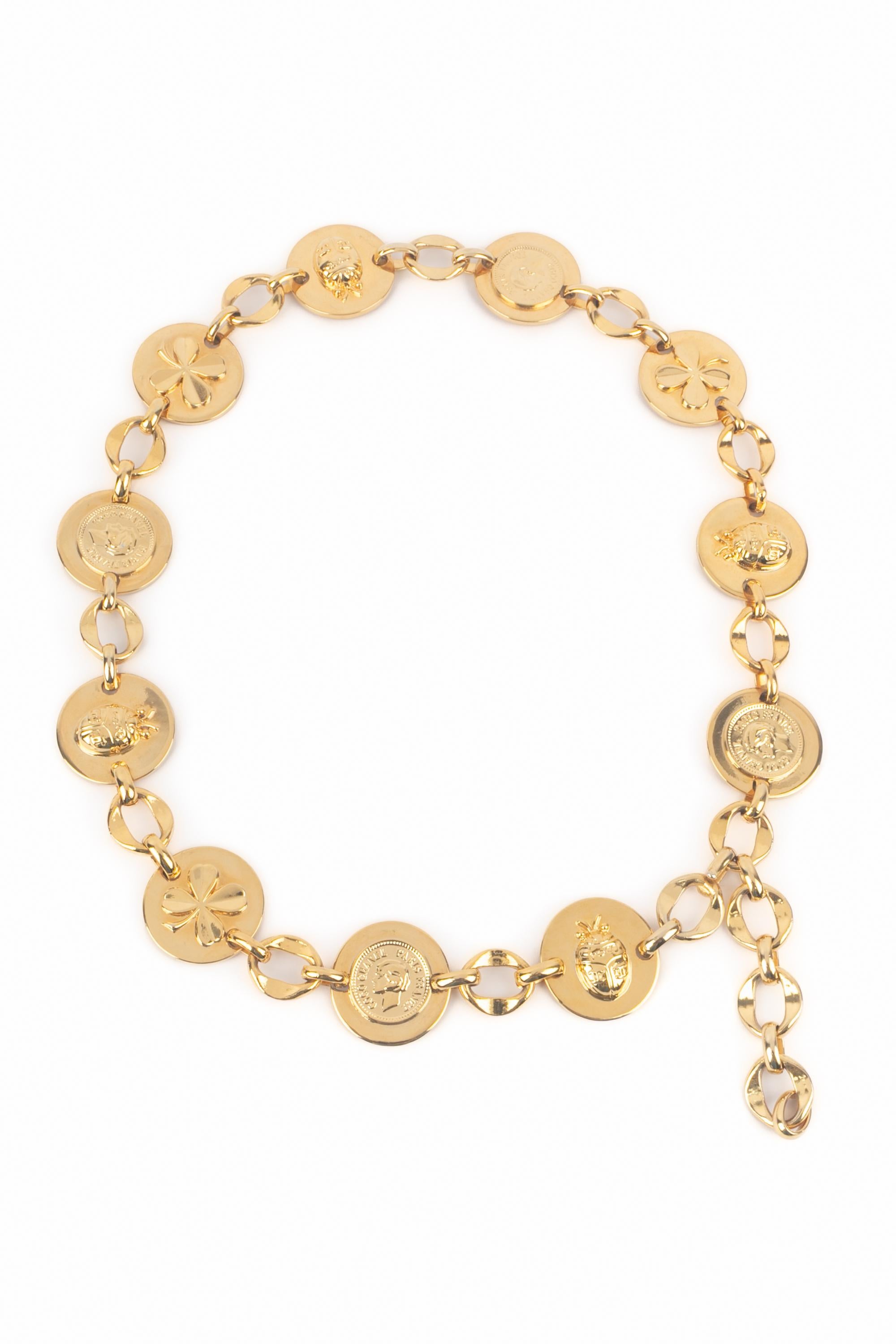 Orange Ceinture en chaîne Chanel Haute Couture en vente