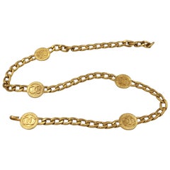Chanel chain belt in gold metal double « C »