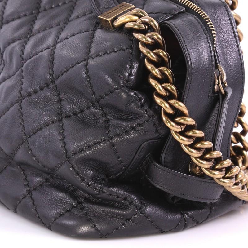 Women's Chanel Chain Bowling Bag Quilted Calfskin Medium