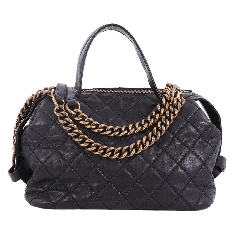 Chanel Chain Bowling Bag Quilted Calfskin Medium