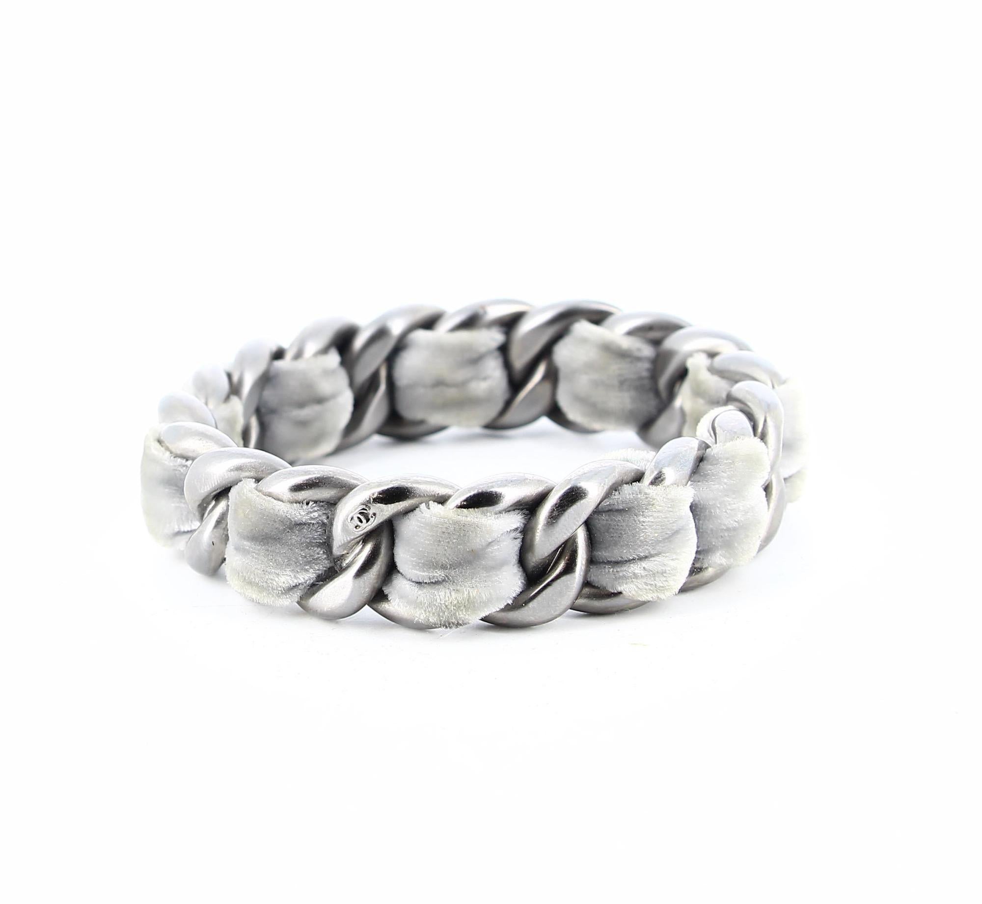 De las mujeres Chanel Pulsera de cadena en plata Herrajes de metal en venta