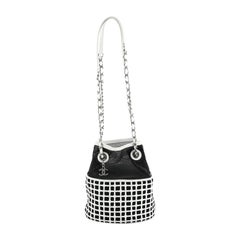 Chanel  Chain Bucket Bag Mesh and Leather Medium