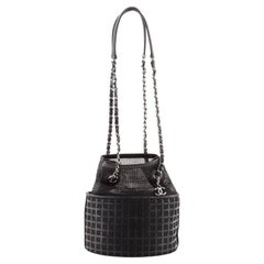 Chanel Chain Bucket Bag Mesh and Leather Small