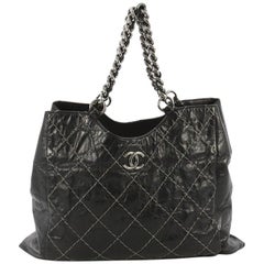 Chanel Chain CC Cabas Stitched Glazed Calfskin Medium