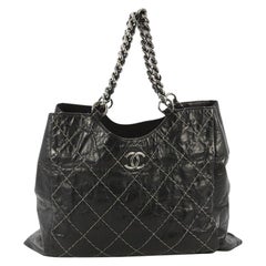 Chanel Chain CC Cabas Stitched Glazed Calfskin Medium