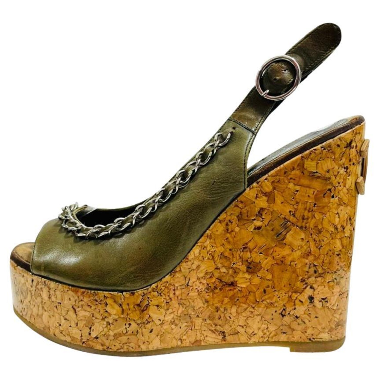 Chanel 16P Cork Platform Mules ○ Labellov ○ Buy and Sell