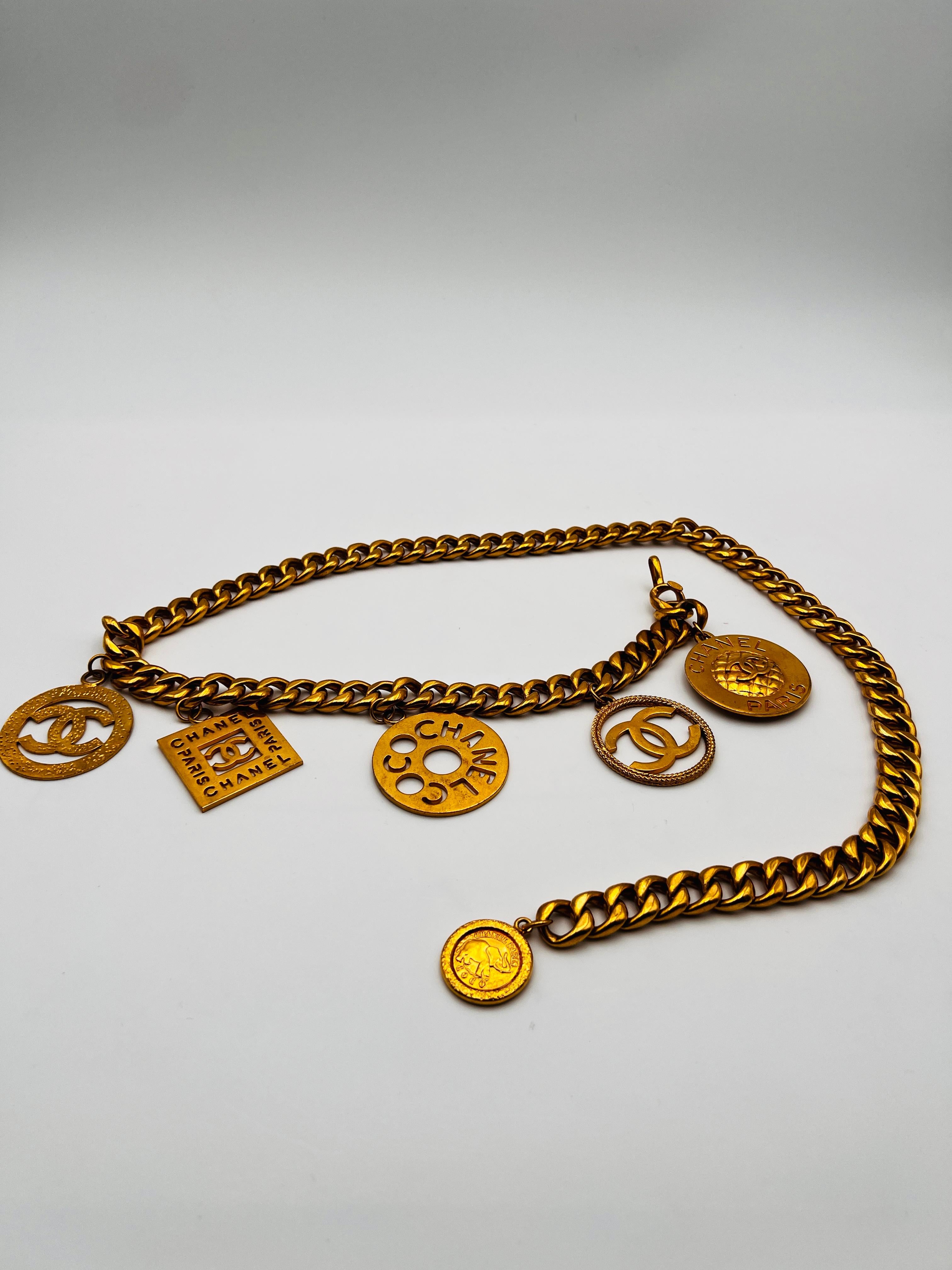 Chanel Chain Charms Belt 1980 Paris For Sale 11