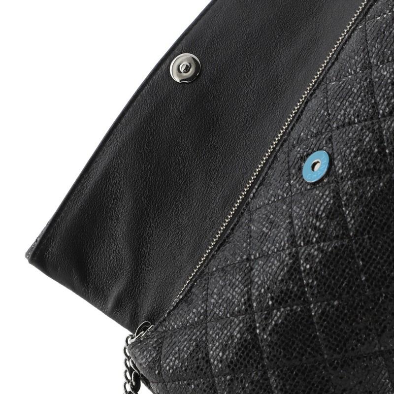 Chanel Chain Clutch Quilted Glittered Calfskin  4