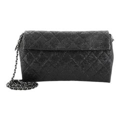 Chanel Chain Clutch Quilted Glittered Calfskin 