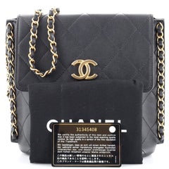 Chanel Chain Flap Hobo Gestepptes Kalbsleder Klein