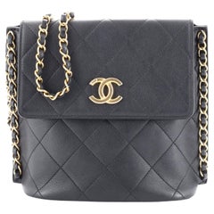 Chanel Chain Flap Hobo Gestepptes Kalbsleder Klein