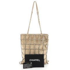 Chanel Chain Frame CC Charm Einkaufstasche Wildleder